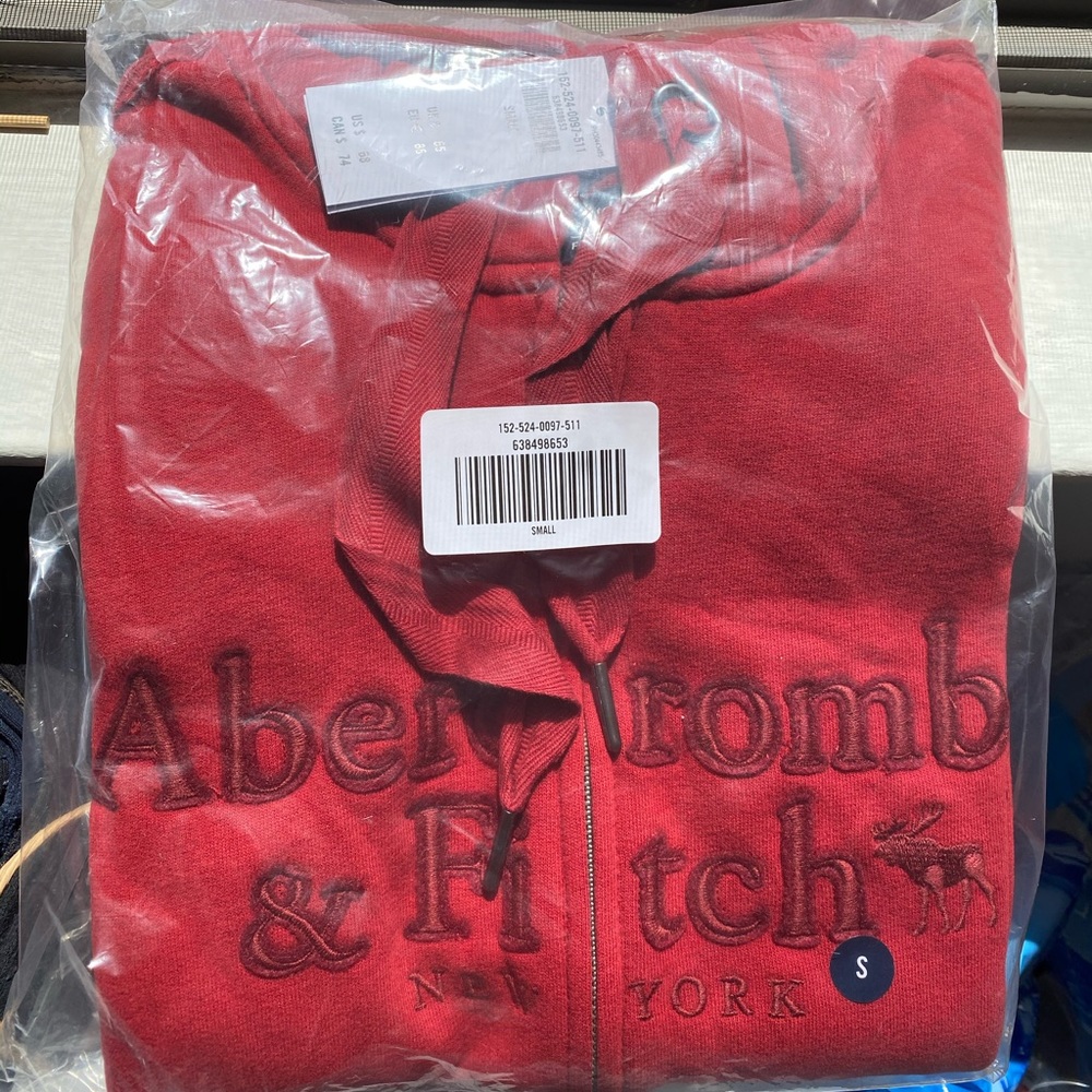 Abercrombie & Fitch Tops Red -S- woman Full zip NY